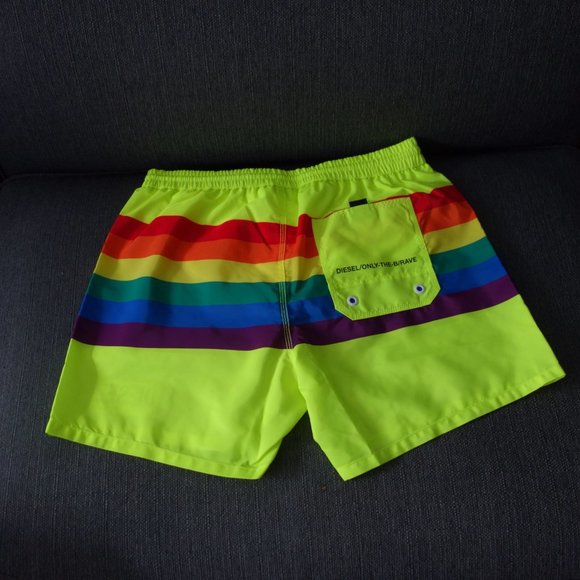 Diesel Beachware Only the Brave Pride Collection Swim Trunks Size M*Never Worn* - Picture 13 of 14